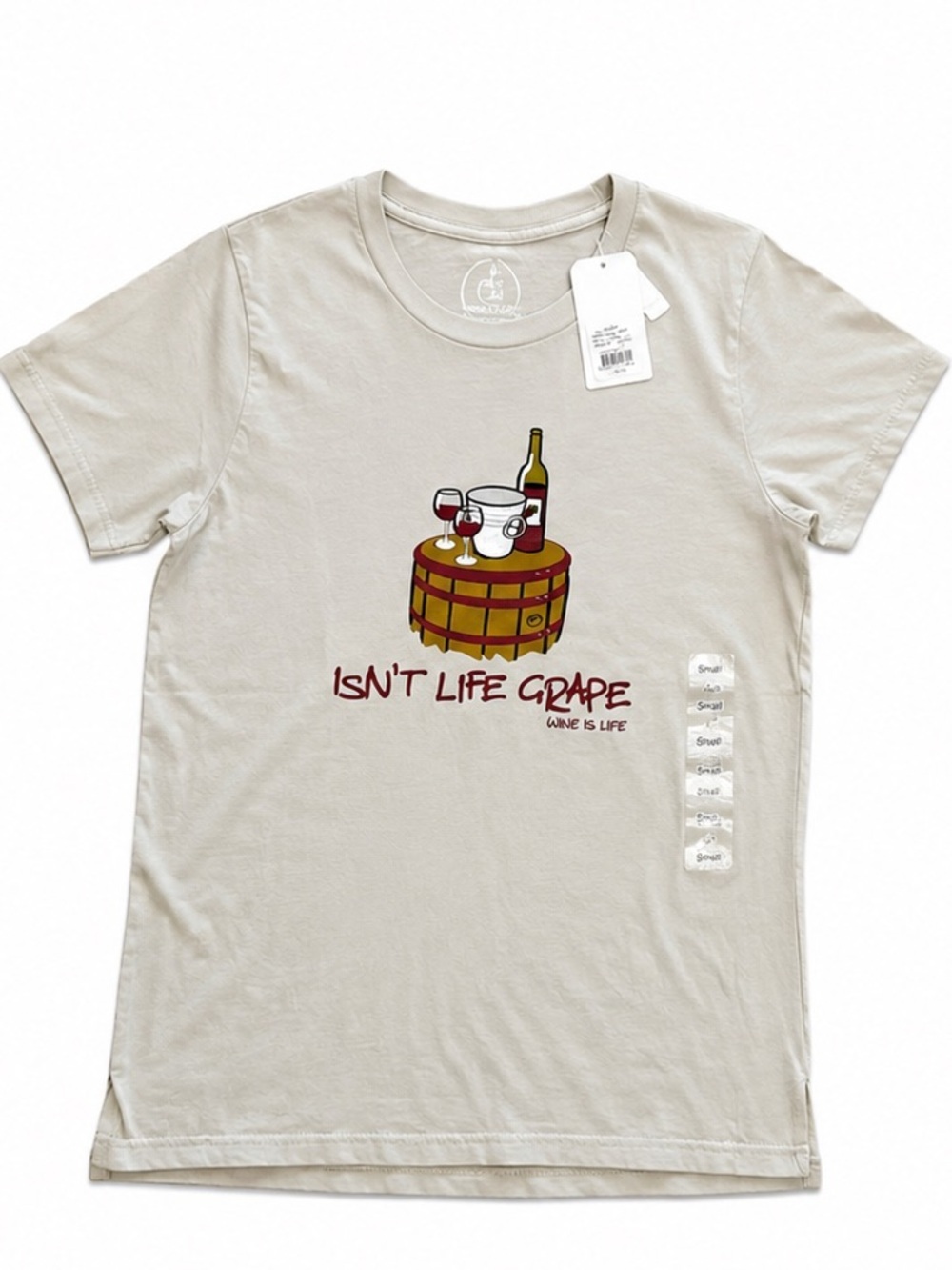 “Life is Grape” Wine is Life Graphic graphic tee- small